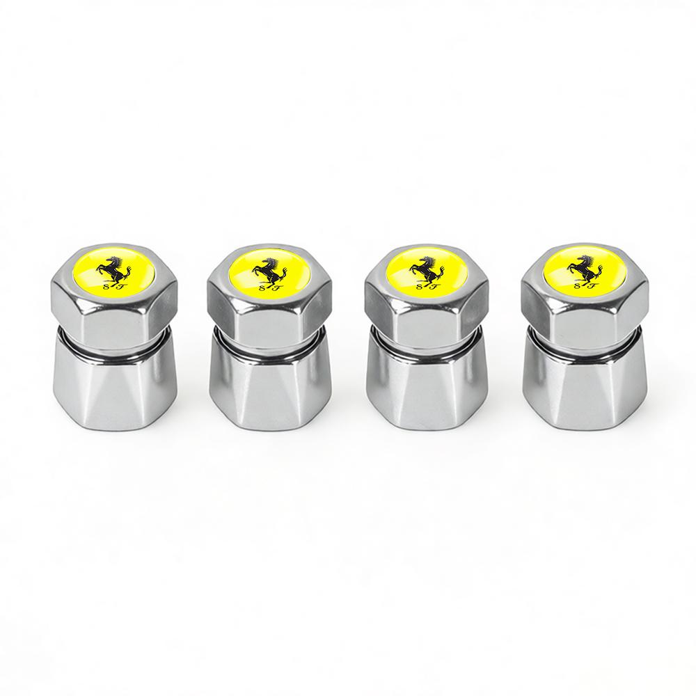 3D Styling Car Valve Caps Wheel Tires Air Tyre Stem Protective Cover For Ferrari 458 488 599 612 F12 458 458ltalia Accessories JG4