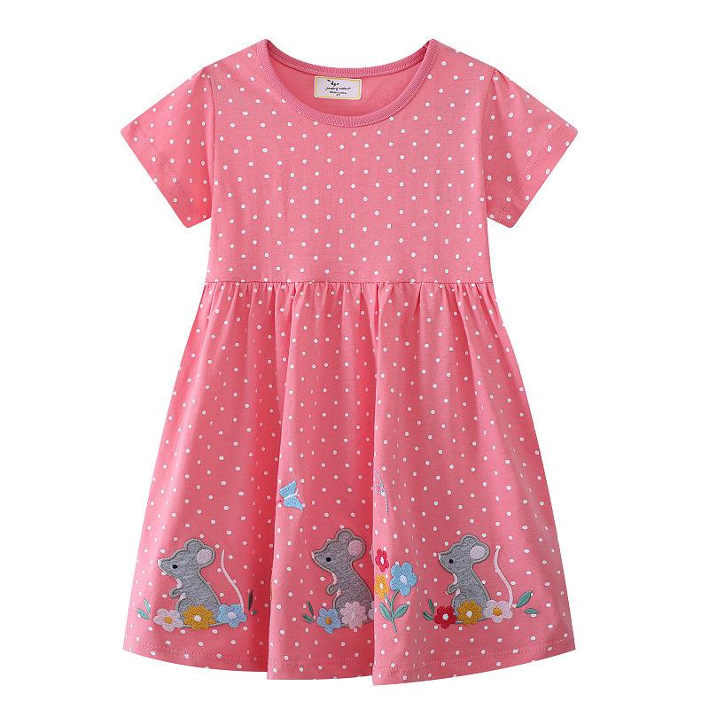 New Summer European Style Girls' Cartoon Princess Dress with Embroidery