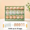 30 Slot Egg Storage Box PET Material Refrigerator Side Door Organizer Kitchen Egg Holder Space Saving Easy Access Design