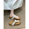 2025 New Thick-soled Toe Beach Shoes Women Wear Open-toed Cool Slippers Lazy Women Cool Flip-flops