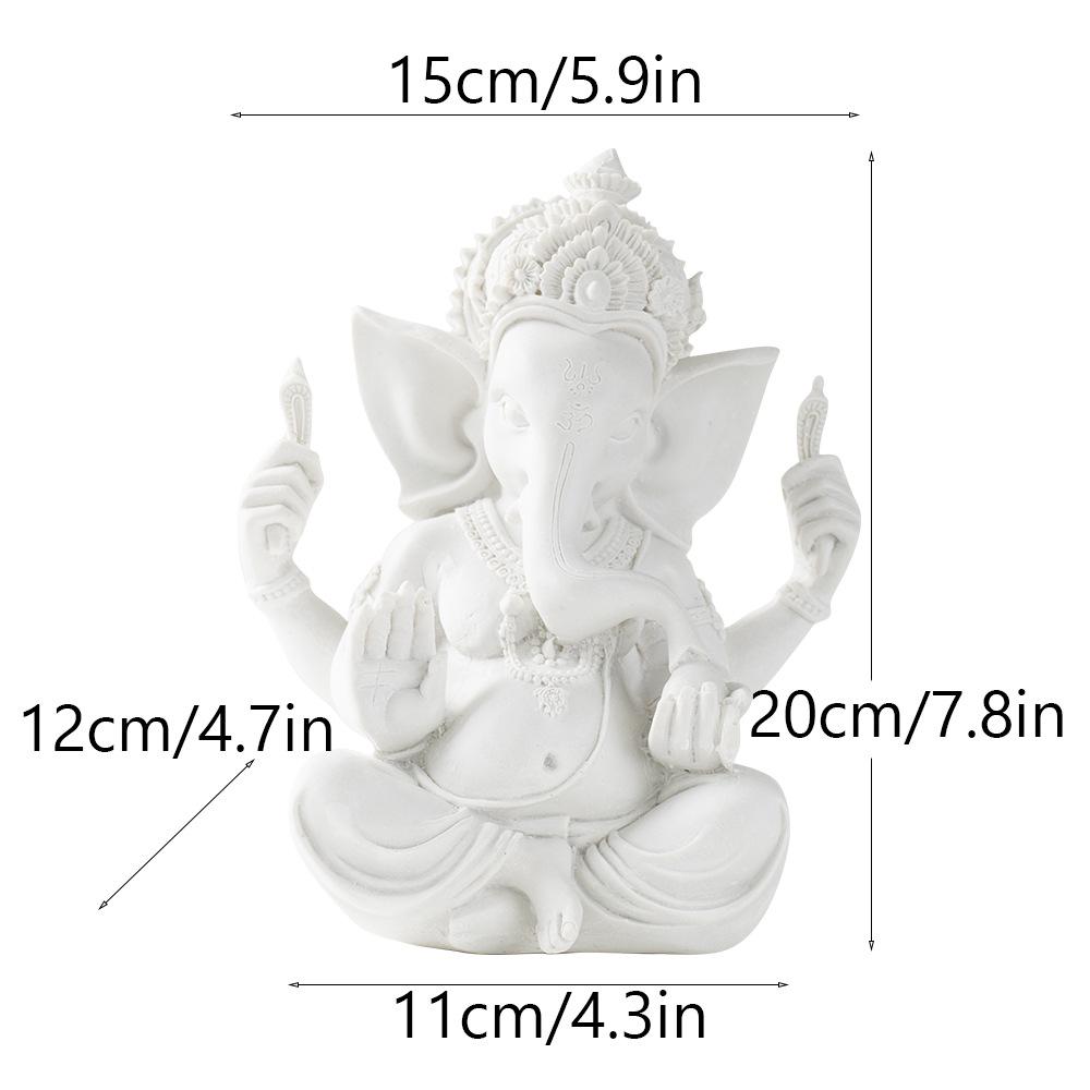 

Смола Ганеша Будда Фигурка: Тайско-индийская статуэтка божества ручной работы из Юго-Восточной Азии