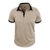 Men's Short Sleeve Polo Shirt Color Block Collar Button Up T-Shirt Daily Streetwear Business Casual Polos