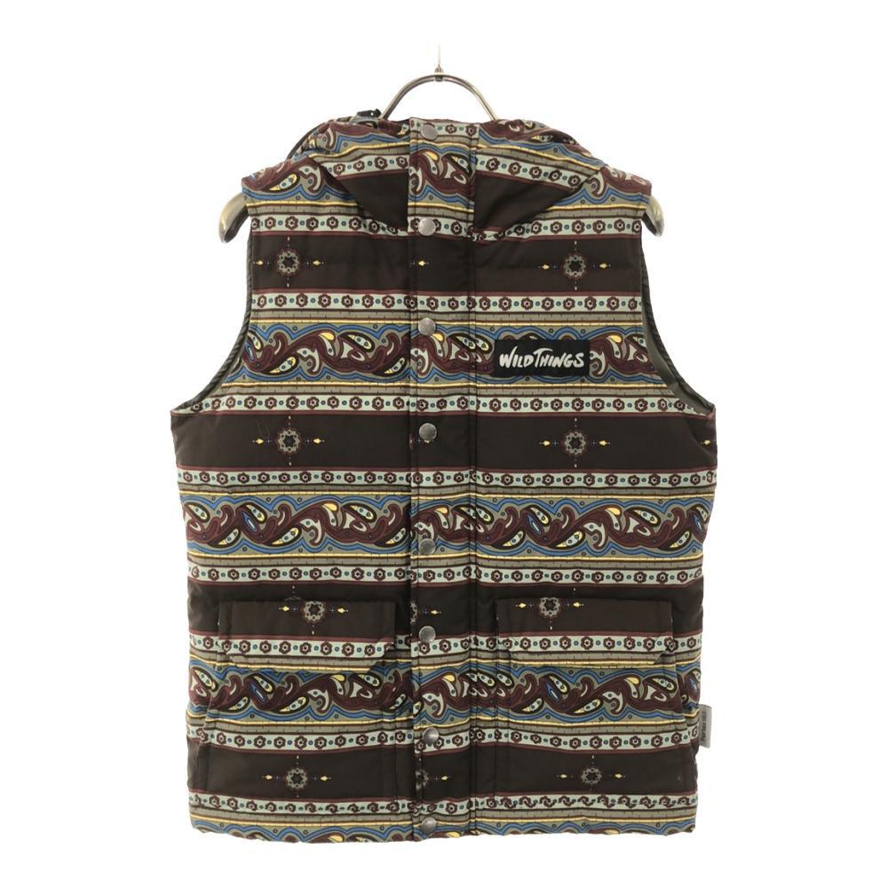 WILDTHINGS Paisley Pattern Hooded Down vest Men's Used