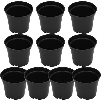 Praktische Kunststoff-Pflanztöpfe, Setzling-Ernährungsbecher, weich, schwarz