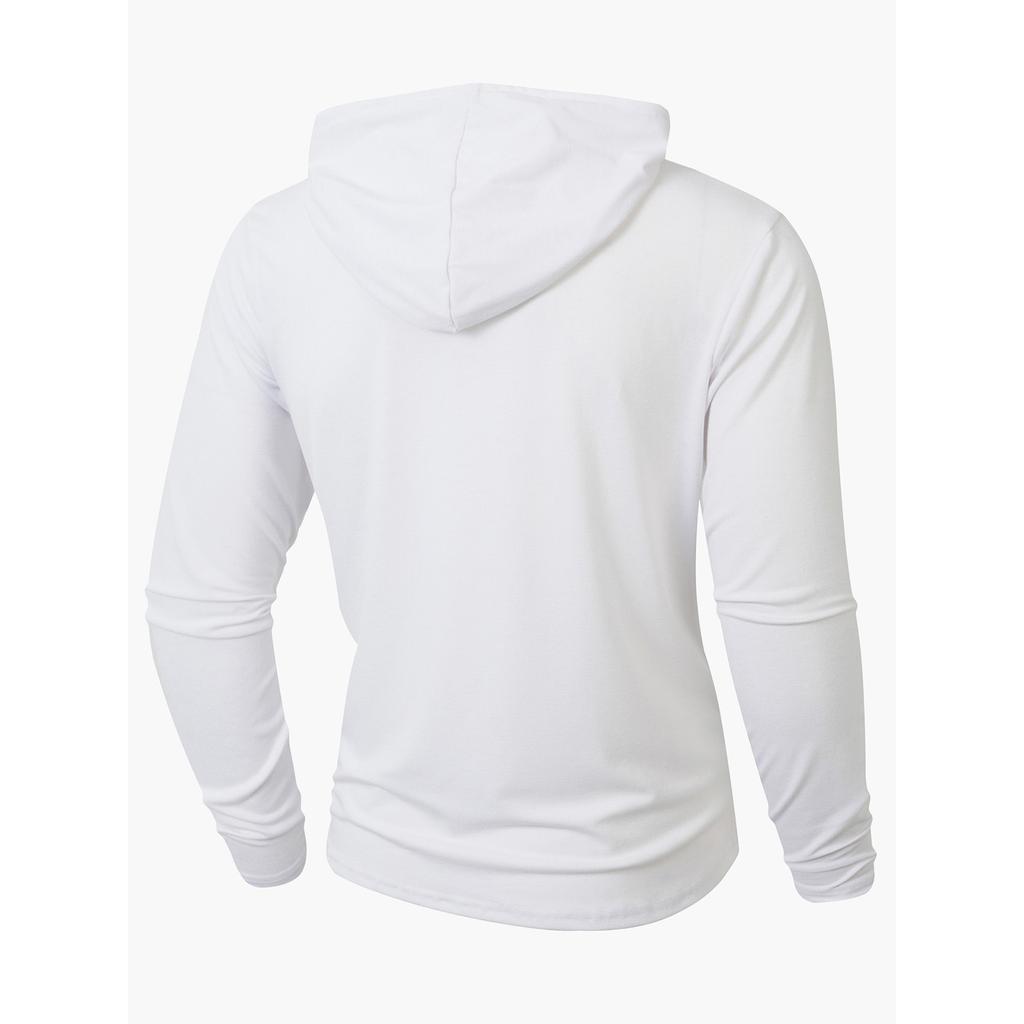 Men's Solid Color Stand Collar Button Sweatshirt Hoodie Men's Sports Large Size Casual Sweatshirt