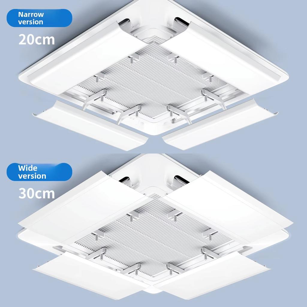 Central Air Conditioning Wind Deflector Windshield Panel for Home Office Restaurant Cassette-Type AC Units Plastic Material Easy