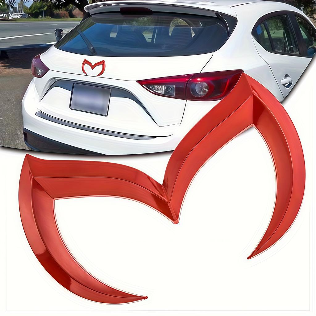 Sporty Metal'M' Rear Trunk Badge Decal Emblem Rear Trunk Evil m Emblem Logo Decor Badge Decal for Mazda