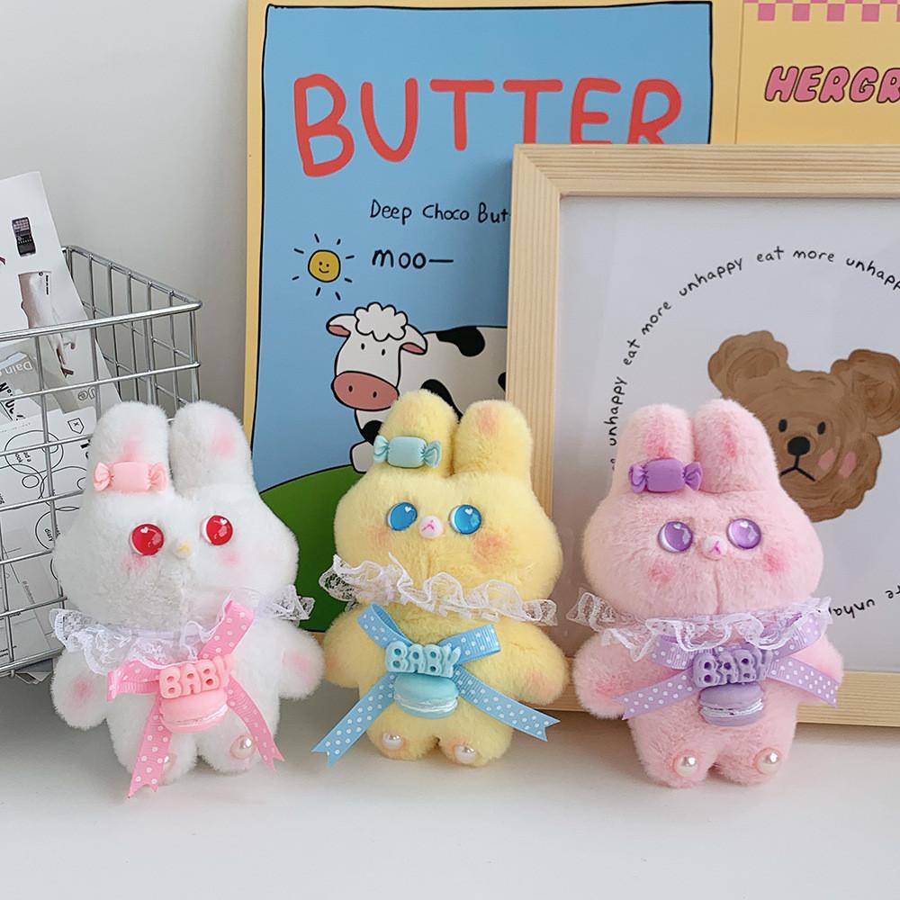 Cute Lace Rabbit Plush Toy Keychain Darling Keyring For Bags And Backpacks