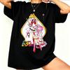 2026new American Retro Cotton Shortsleeved Tshirt With Sailor Moon Print Suitable For Both Unisex And Unisex Casual Street Style