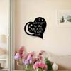 1pc Love Quote Wall Art Heart Shaped Metal Decor for Home Office Cafe Wall Sculpture Romantic Gift