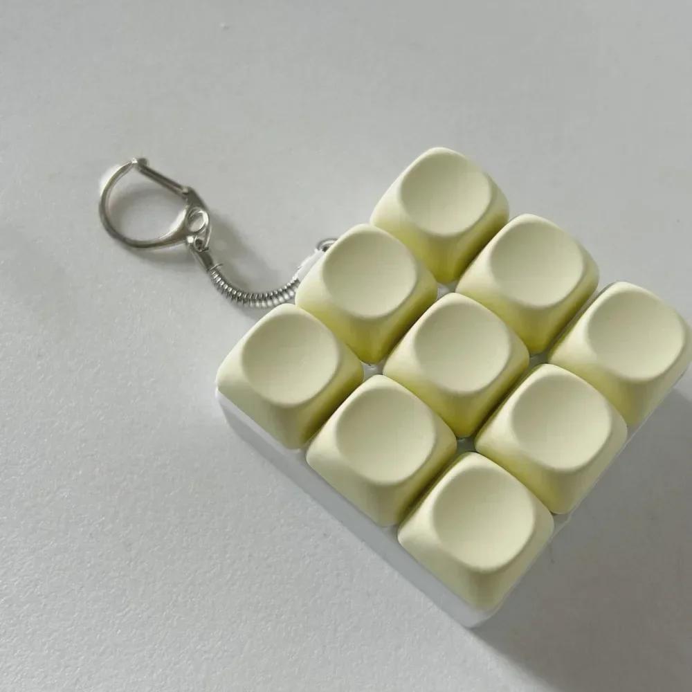 Keyboard Key Fidget Reliver Stress Toys Colorful Keychain Keycap Antistress Toys Adult Children Finger Button Toy Kids Game Gift