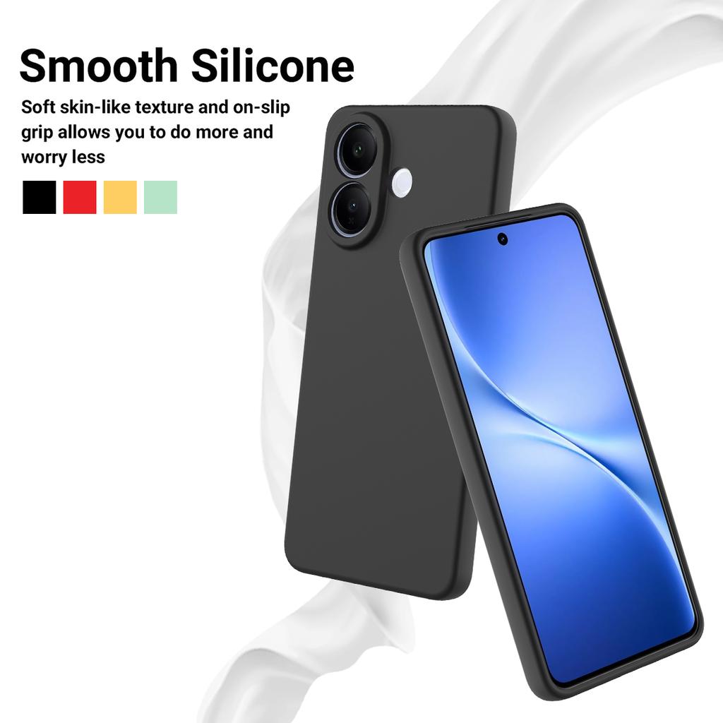 For vivo V60 Lite 5G/vivo V60 Lite 4G Liquid Silicone Case Phone Back Cover with Hand Strap