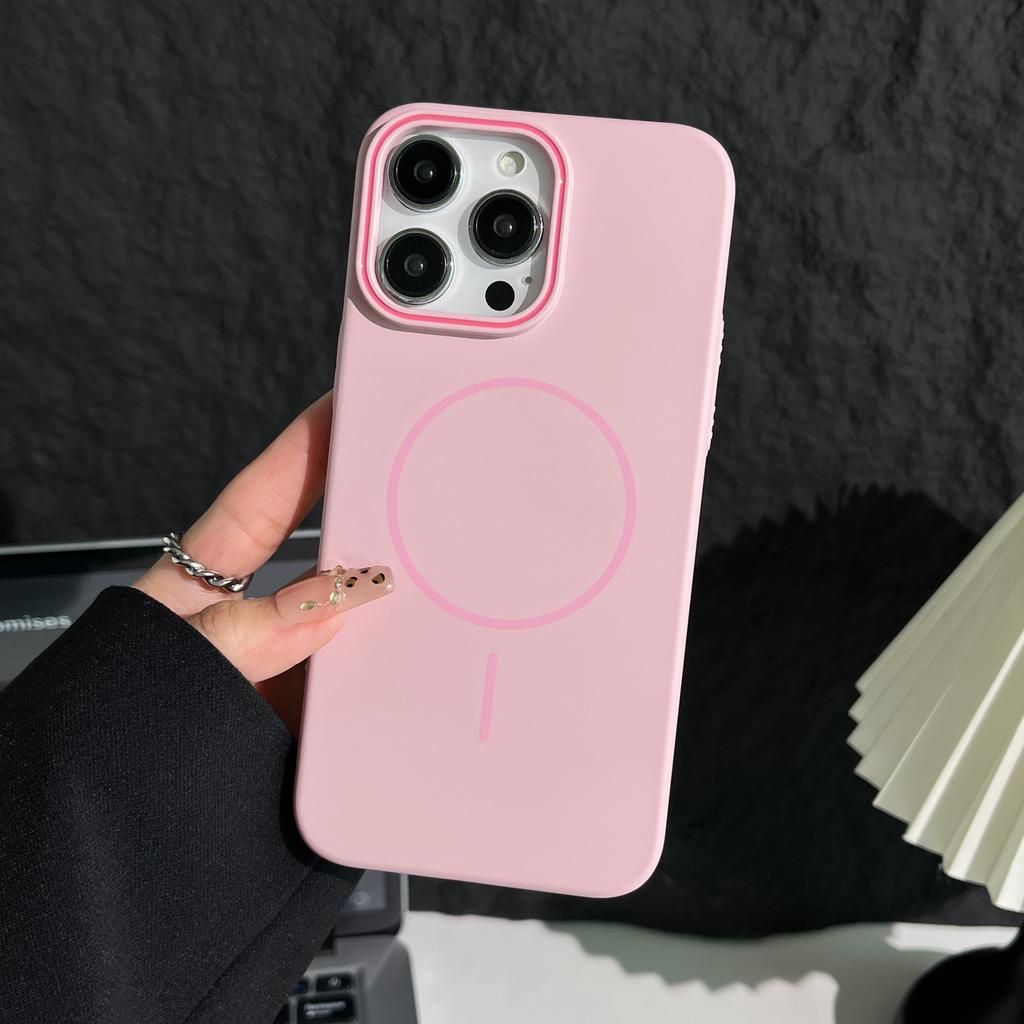 Für IPhone 16 Promax Weiche Magnetische Handyhülle Premium Textur 16E für Apple 15 Harte PC Schutzhülle