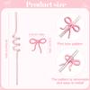 6/12Pcs Glitter Reusable Bow for Wedding Bridal Shower Decoration Kids Birthday Party Favors Supplies Milk Juice Drinking Straw