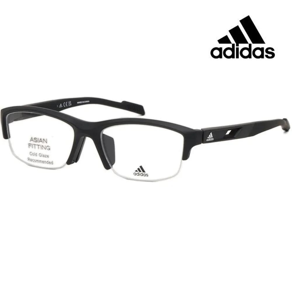 adidas Eyeglass Frames SP5054D 002 Black Square Semi-rimless