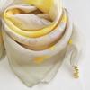 Bufanda de Mujer Patrón de Planta y Flor Hebilla Metálica Magnética Textura Suave Bufanda Protección Solar y del Viento Pañuelo para la Cabeza Accesorios de Playa y Viaje