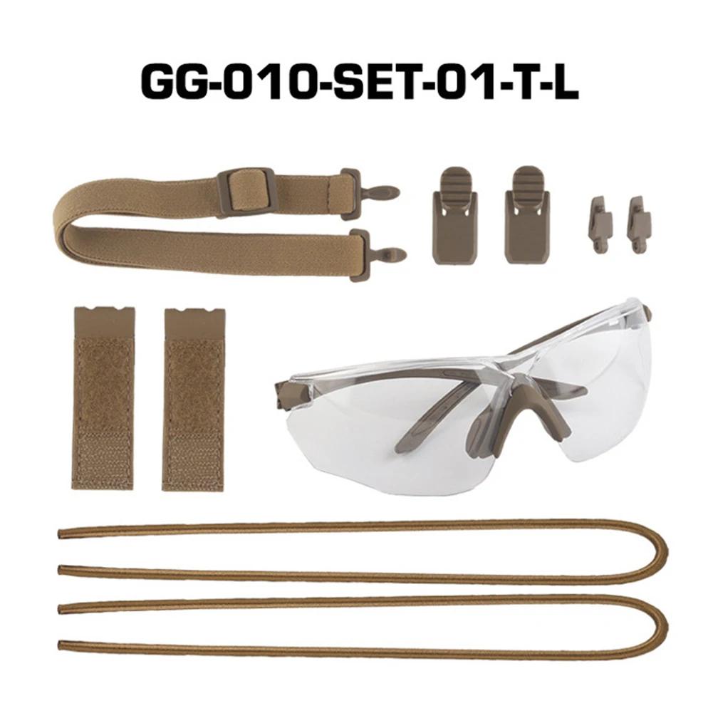 

Tactical Glasses Set Windproof Dustproof Interchangeable Lenses Helmet Compatible Cycling Hiking Running Shooting Sports Eyewear