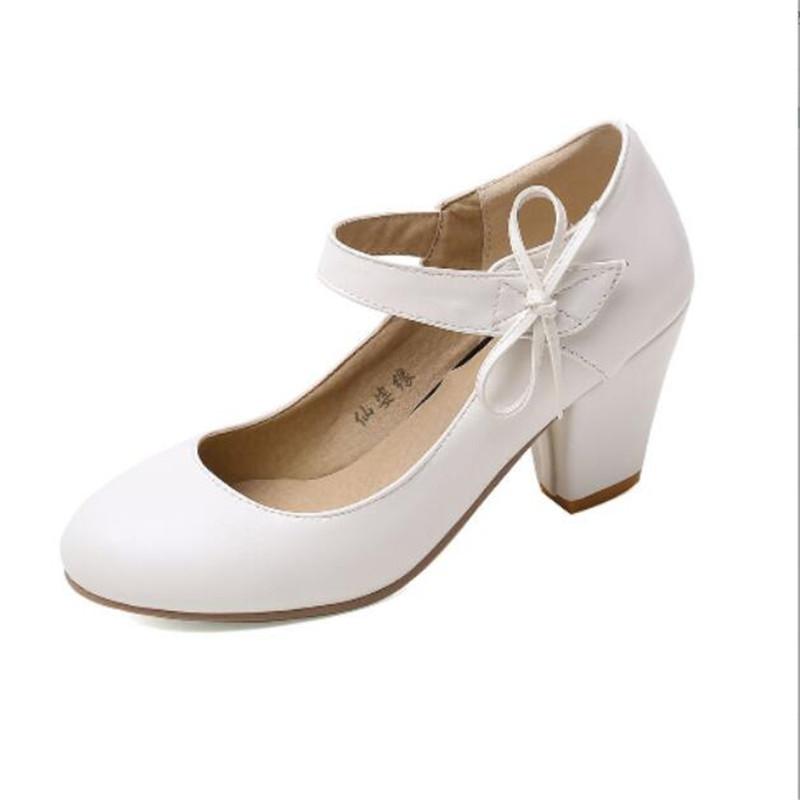 Mode Damen High Heels Schleife Knöchelriemen Frau Kleid High Heel Schuhe Damen Absatz Pumps Party Hochzeitsschuhe Größe 34-46