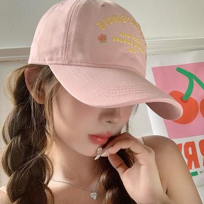 Flower Letter Baseball Hat Girl Cute Face Showing Little Summer Sun Protection Sun Hat Couple Student Casual Baseball Hat