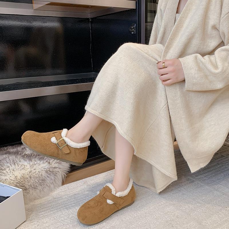 Snow boots women's new winter velvet thickened warm cotton shoes soft sole non-slip warm child