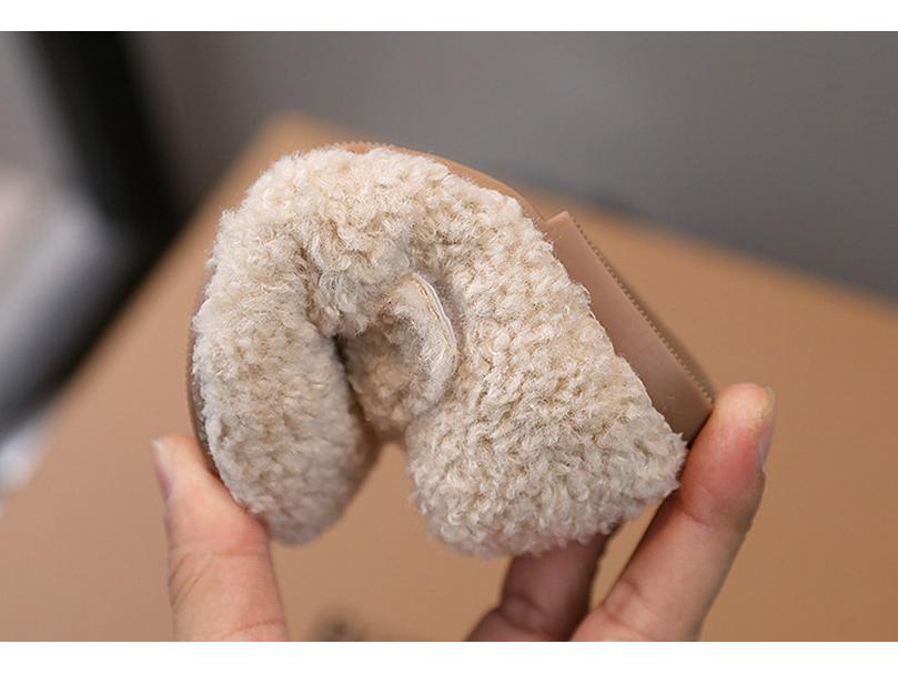 Pantofi de pluș pentru copii - Toamna și iarna 2025 Pantofi de bumbac de catifea în stil coreean pentru fete