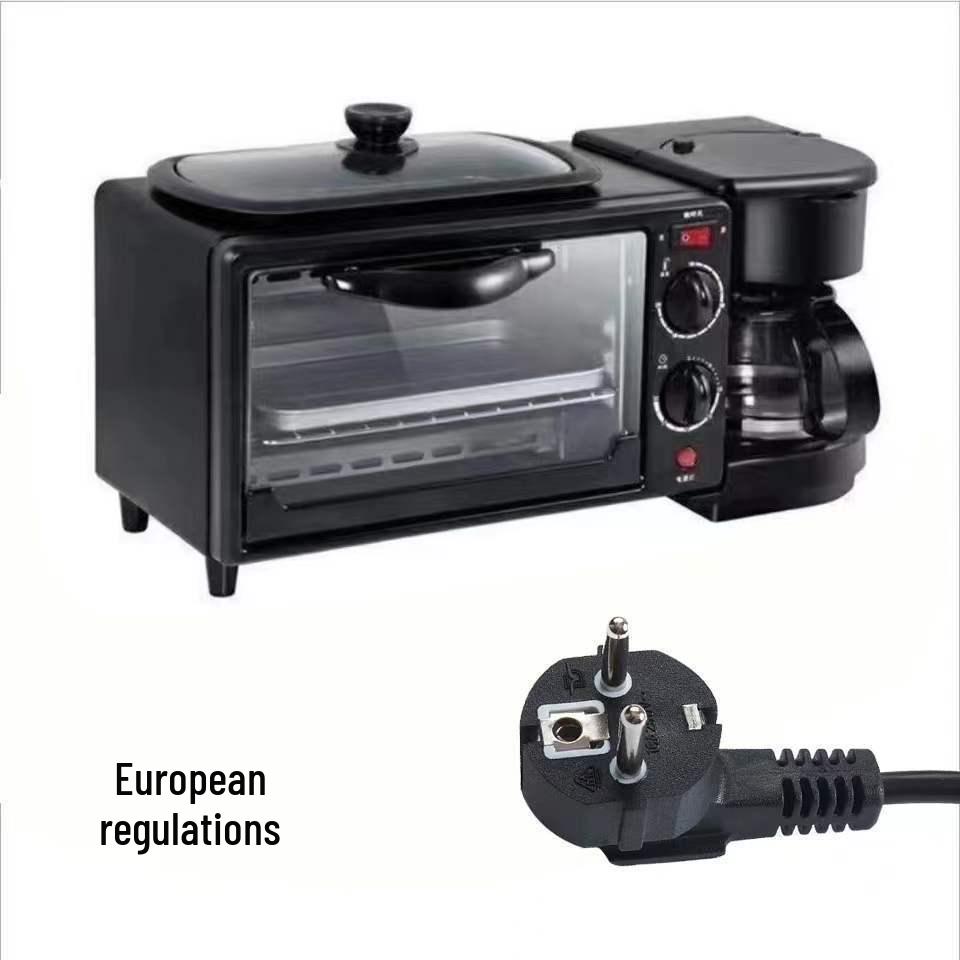 Drei-in-Eins Multifunktionale Frühstücksmaschine: Toaster & Mini-Backofen, 110V-220V