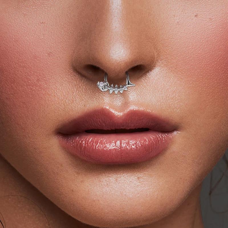 G23 Titan Fischgräten Nasenring & Ohrklemme Ohrring F136