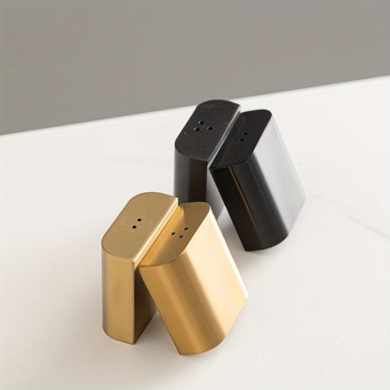 Set di 2 bottiglie per sale e pepe con coperchio in acciaio inossidabile, resistenti alle cadute, per condimenti e spezie, utensili da cucina per la casa