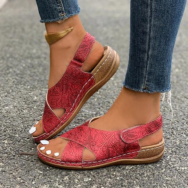 Fashion Ladies Shoes women sandals 2025 New Fashion Buckle Women Sandals Summer Solid Outdoor Flat Casual Women Beach Sandalias Zapatos