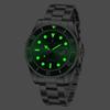 AKNIGHT Analog Watch with Unidirectional Rotating Stylish Crystal Luminous Stainless Steel 30m Water Luminous Date Japanese Instruction Manual Men's