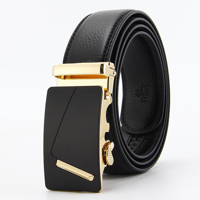 Microfiber Open Edge Automatic Buckle Belt Men's Casual Belt Men's Trouser Belt