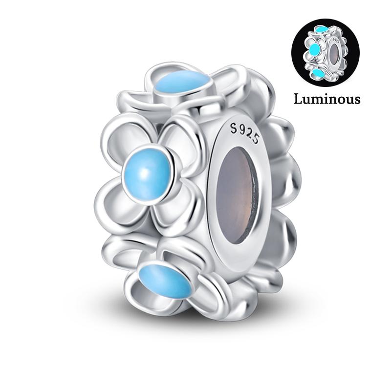 Charm Bead Components Compatible With Pan Copper Metal Firefly Ocean Star Butterfly Glowing Changing Color Trendy Authentic Original Bracelets Do It