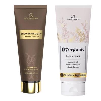 7suns Bronze Delight Tanning Pudding 250ml + Free Hand Cream 75ml