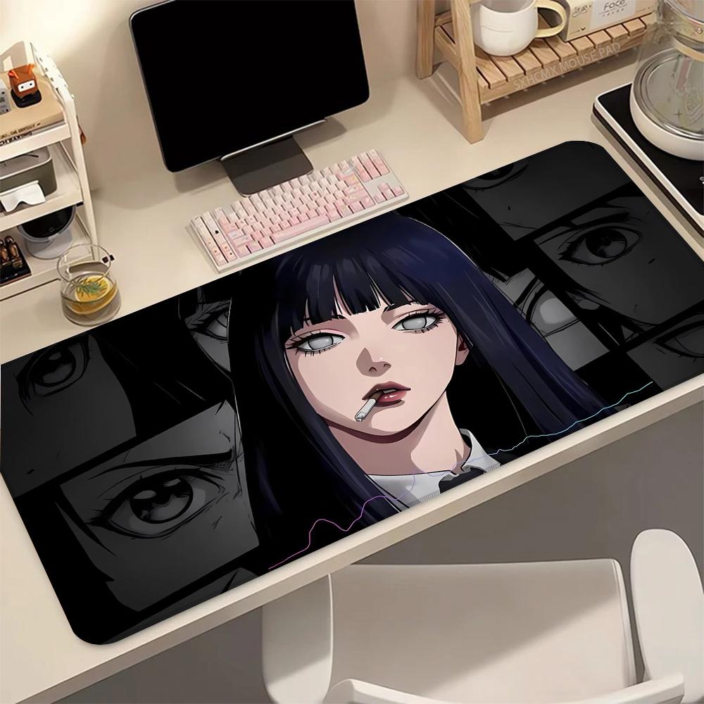Kawaii Anime Girl H-Hyuga H-Hinata Mousepad XXL Gaming Keyboard Non Slip Laptop Desk Mat N-NarutoS Theme Large PC Gamer Desk Pad