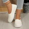 Fashion 2025  New Round Head Lightweight Flats Knitted Breathable Board Shoes Large Size Leisure Flat Bottom Shoes for Women