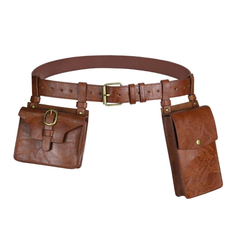 

Middle Ages Waistband Perfect for Costume Parties Gatherings Cosplay Brown Belt Alchemist Belt Brown Waistband 1