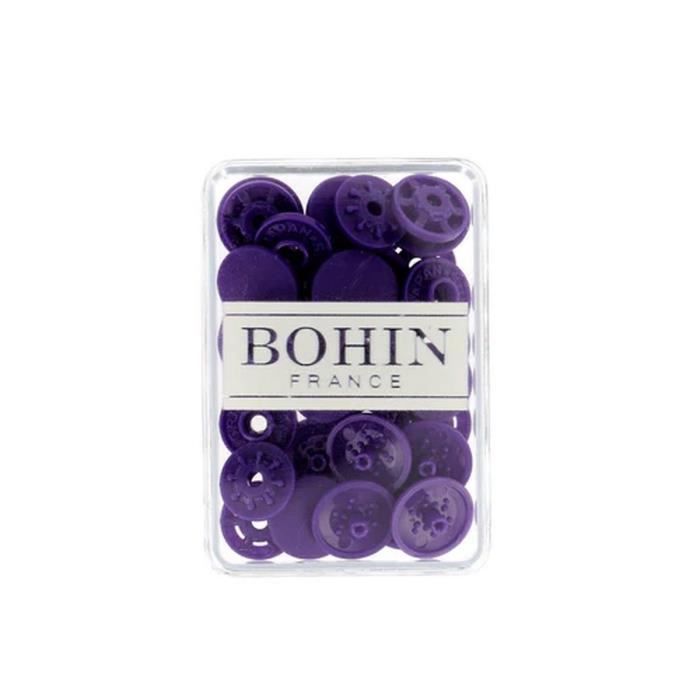 Bouton pression - BOHIN - 13mm - Couleur: Violet - Plastique - Magique