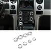 8X Air Condition Volume Rearview 4WD Switch Knob Covers for Ford F150 2013 2014