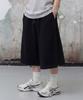 AGOD Side Tuck Sweat Bermuda Pants [Black]