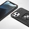 Armored case cover + magnetic holder iPhone 13 Pro Max Ring Armor silver