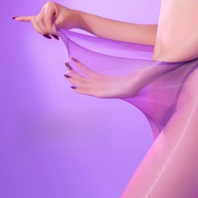 1D High Elasitc Plus Size Oil Shiny Pantyhose Summer Breathable Invisible Tights Women Open Crotch Ultra-thin Sexy Hosiery
