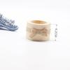 Cylindrical Wooden Candlestick with Floral Potted Plant, Modern Minimalist Style