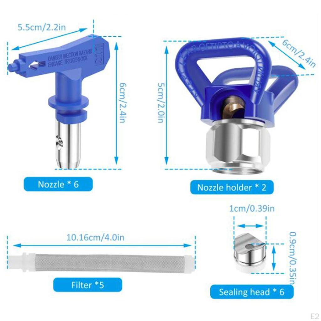 Reversible Airless Paint Sprayer Nozzle Tips,