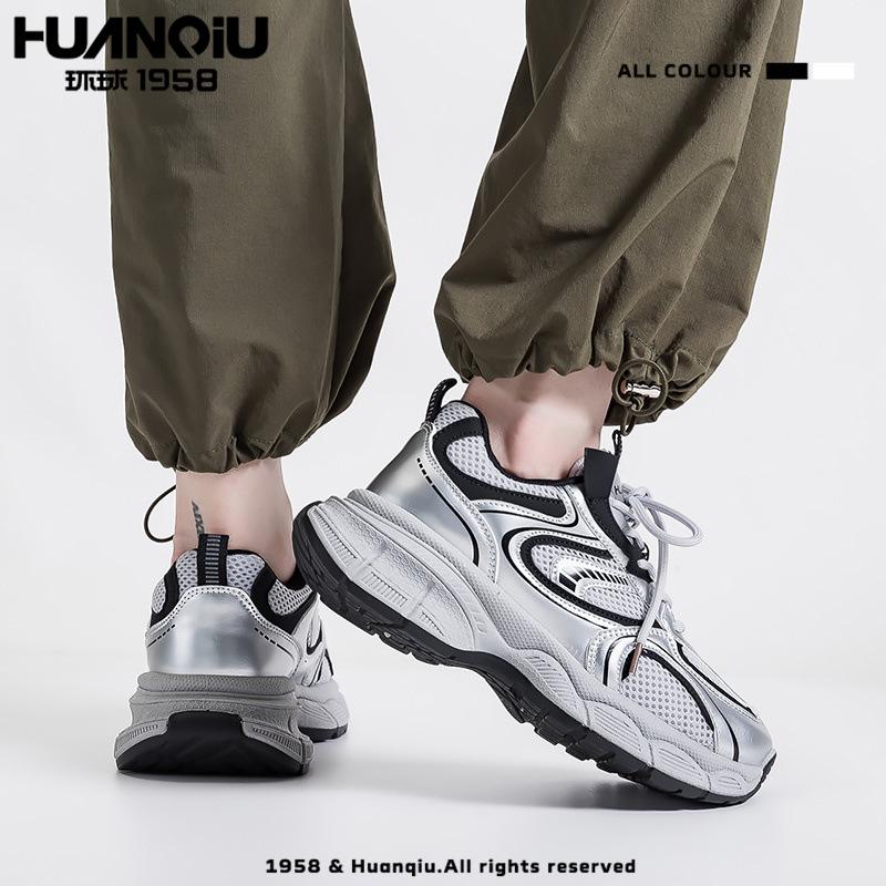 Global silver hot-selling dad shoes 22 autumn new breathable casual thick-soled heightening sneakers 35