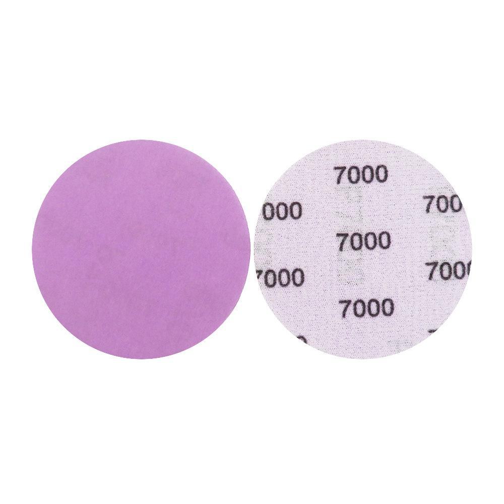 3" 75 mm lila selbstklebendes Flock-Schleifpapier zum Polieren von Autolack