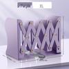 Retractable Bookend with Pen Holder - Foldable Desktop Bookshelf and Divider