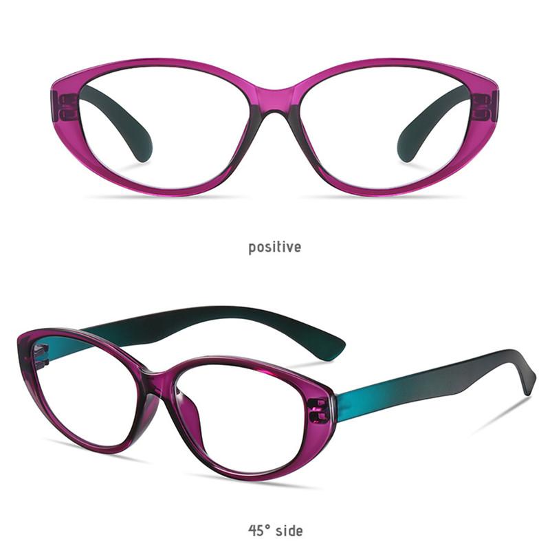 Fashion Design Reading Glasses Presbyopia Eyeglasses Women Cat Eye Frame Anti-blue Light Far Sight Eyewear