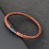 Noter Mens Leather Bracelet Bangle Black Magnet Buckle Matching Stackable Braslet Leisure Accessories Pulsera Hombre Jewelry