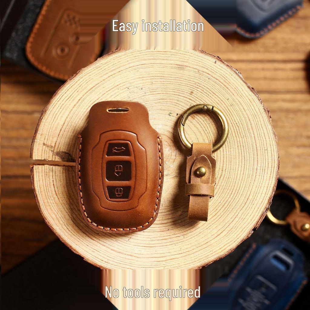 Etui na kluczyk BYD: Torba z prawdziwej skóry na pilota do Surui S6, Sirui G5, Old E5, Qin Song Tang