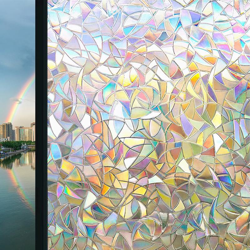 Colorful Thickened Translucent Window Stickers for Bedrooms & Living Rooms - Anti-Peep Glass Film for Offices